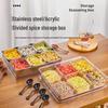 OLOEY 8-Compartment Ice Powder Topping Organizer Box with Spoon