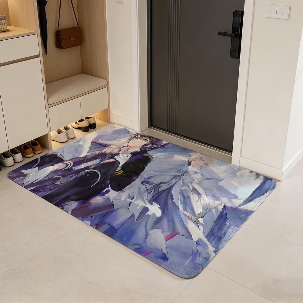 

anime S-Seraph of the End Floor Mat Flannel Door Mat Non-Slip Absorbent Washable Indoor Home Rug 40x60cm