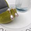 Freshwater Double Pearl Stud Earrings – Niche Luxury, Novel and Simple Design, TikTok Style