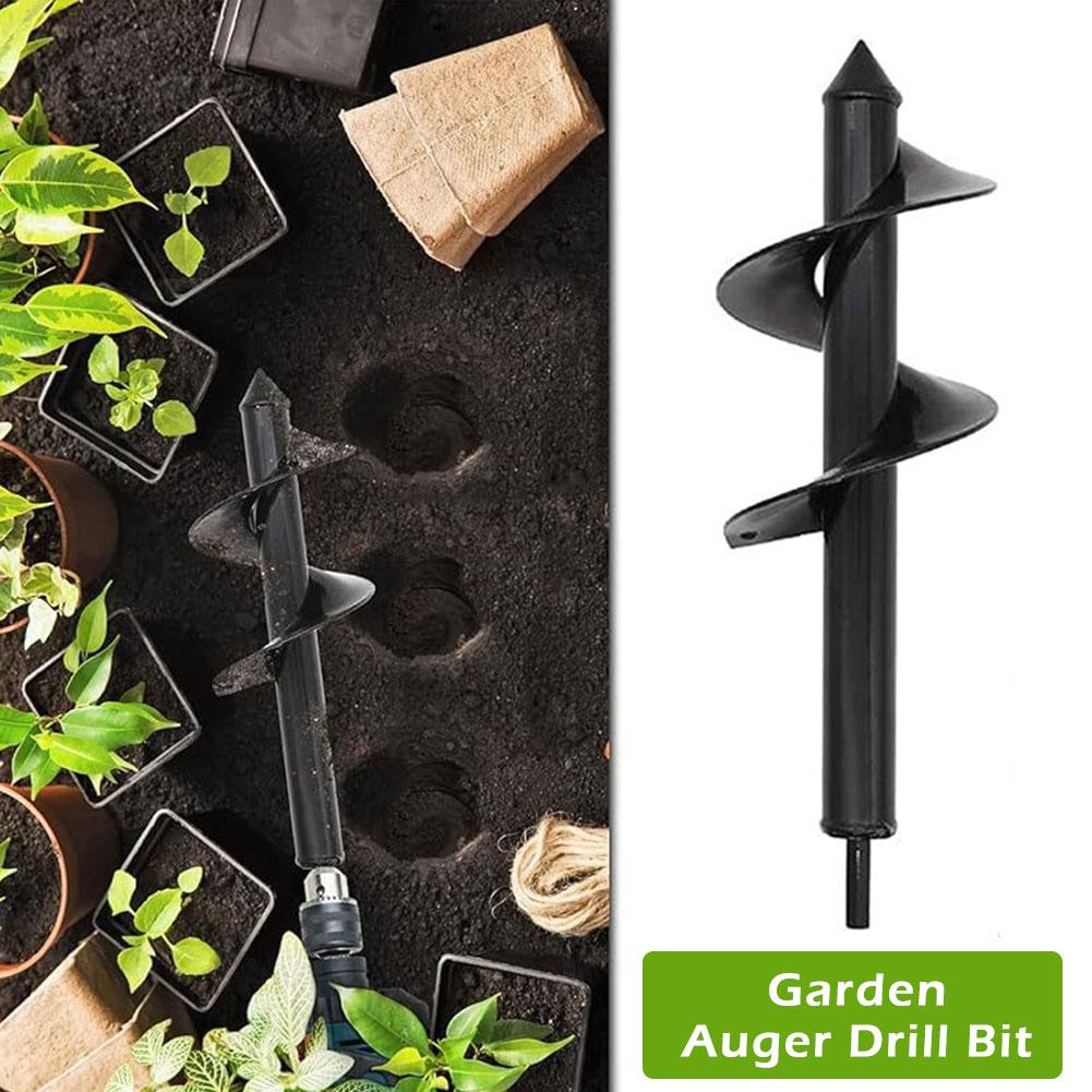 Garden Auger Drill Bit Auger For Drilling Holes & Loosening Soil Flowers Vegetable Fence Post Garden Scarifying Tool Accessory