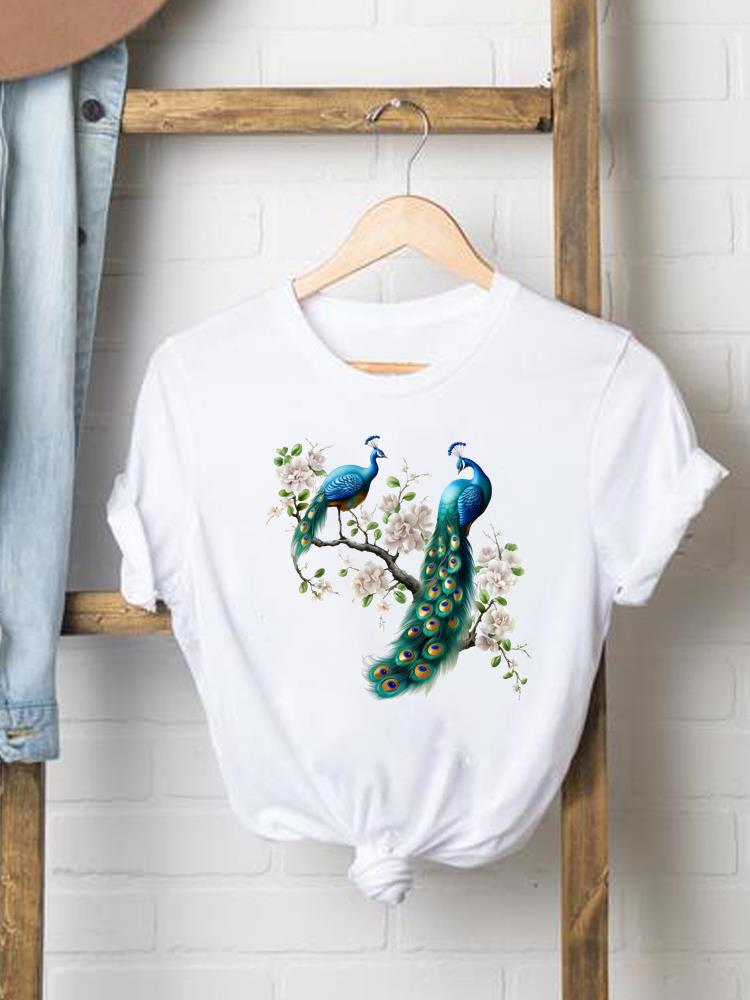 (Asian Size) lovely flower cute 90s  Print Female Women printing Fashion Tee Top Clothing T Shirt Woman Short Sleeve Graphic T-shirts