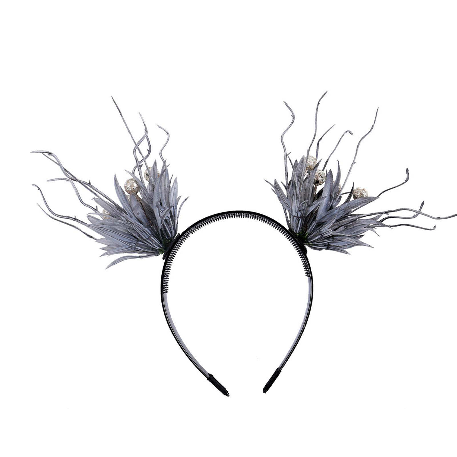 

Unique Horn Branch Headbands Girl Cosplay Headwear Witch Branch Butterfly Masquerades Halloween Cosplay