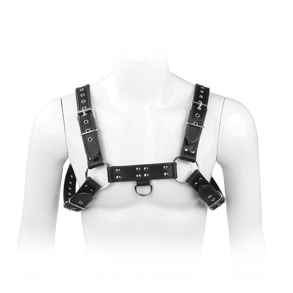 Erotic 6 Colors Men Harness English Bull Dog Leather Chest Belt Fetish Clothing Sexy Straps Bondage Erotic Sex Toys For Men