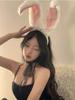 1pc Women Plush Rabbit Ear Decor Fur Costume Headband, Elegant Boho Style Autumn/Winter