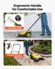 Walk-Behind Hand Push Floor Sweeper, Manual Floor Sweeper Non-Electric with 650mm Sweeping Width, 18.9L Waste Container & Adjustable Folding Handle