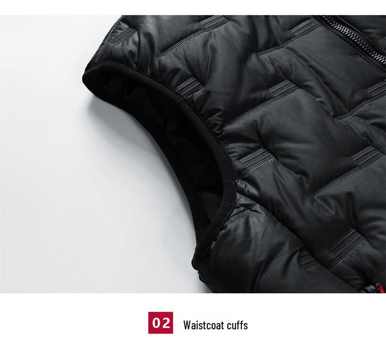 Men's Urban Plus Size Warm Vest - Fashionable European & American Style