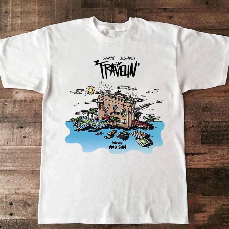 

Shwayze album Cisco Adler Travelin Tee Unisex Short Cotton Shirt QX573 Unisex T-Shirt XL