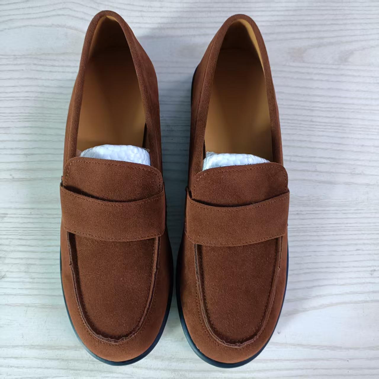 

Ретро-обувь Женские мокасины Кожаные женские туфли Sapatos Femininos Sepatu Wanita Kulit Asli Туфли-лодочки с круглым носком для женщин 34 коричневый