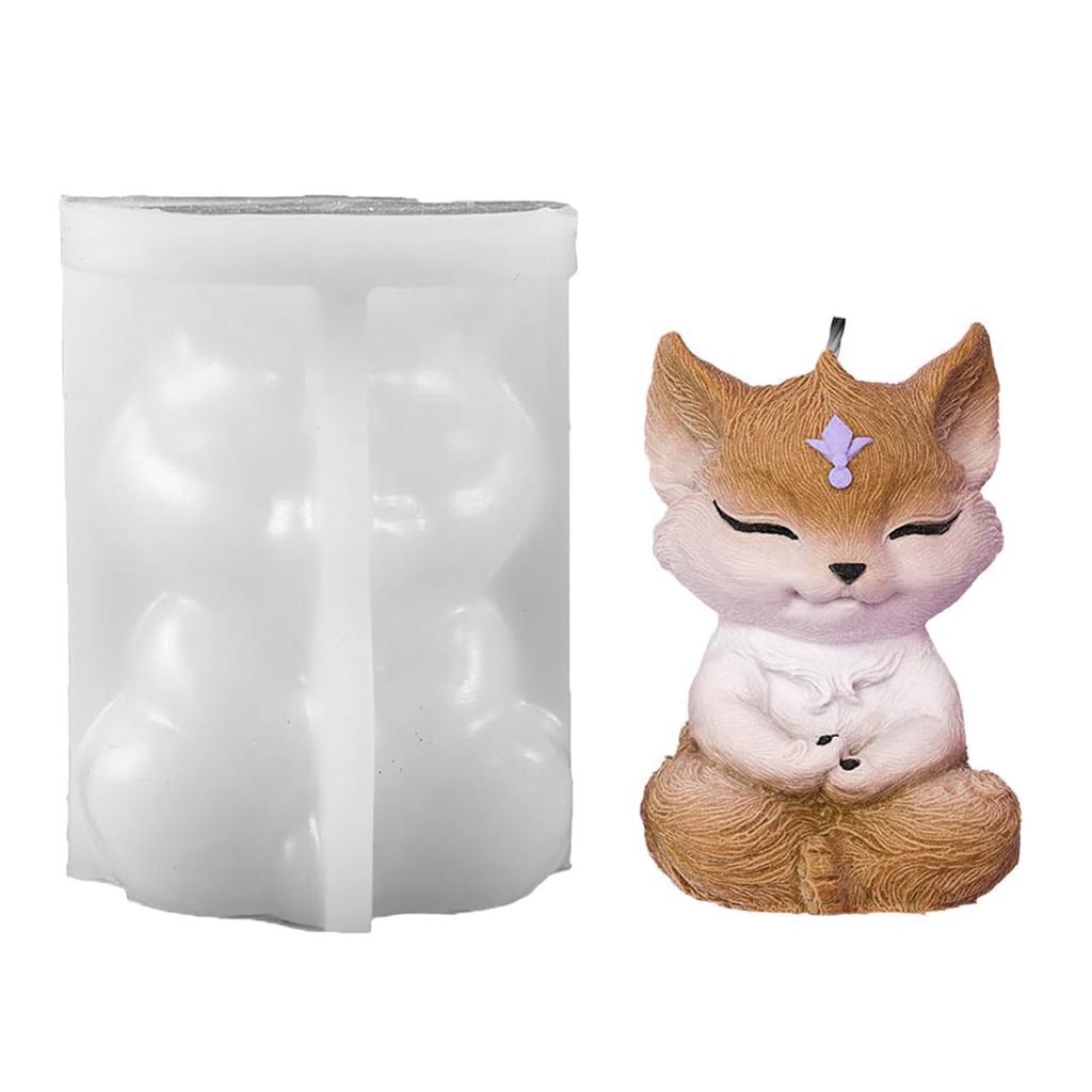 Decorative Scented Candles Making Forms Artisan Fox Shaped Silicone Mold for Creating Distinctive Candles and Soaps