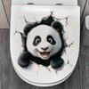 3D Cute Cartoon Panda Breaking Through Wall Toilet Sticker Self-Adhesive Waterproof Removable Bathroom Home Decor Art