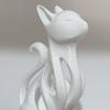 DYS 3D Printed Hollow Cat Figurine, Modern Black White Kitten Statue, Artistic Animal Sculpture Desk Decoration, Gift for Lovers