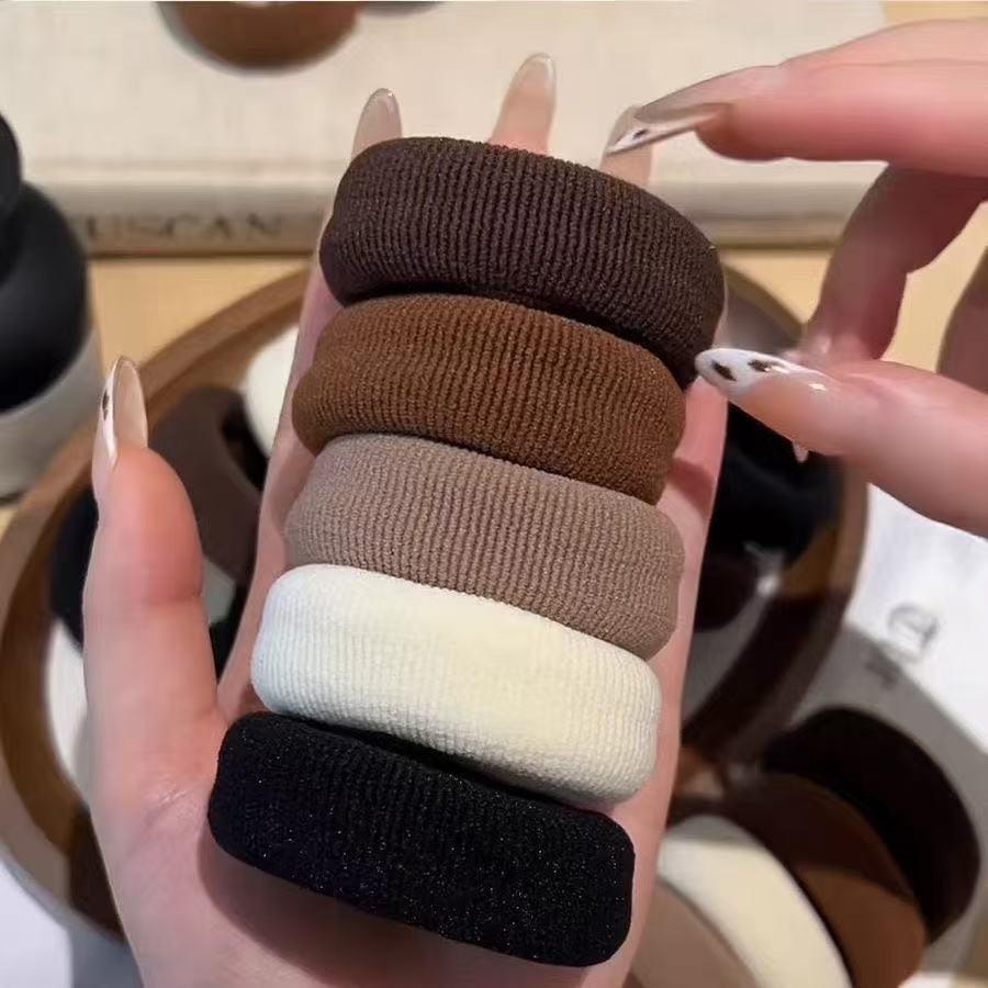 Korean Style Seamless Elastic Hair-Friendly Towel Bun Ring