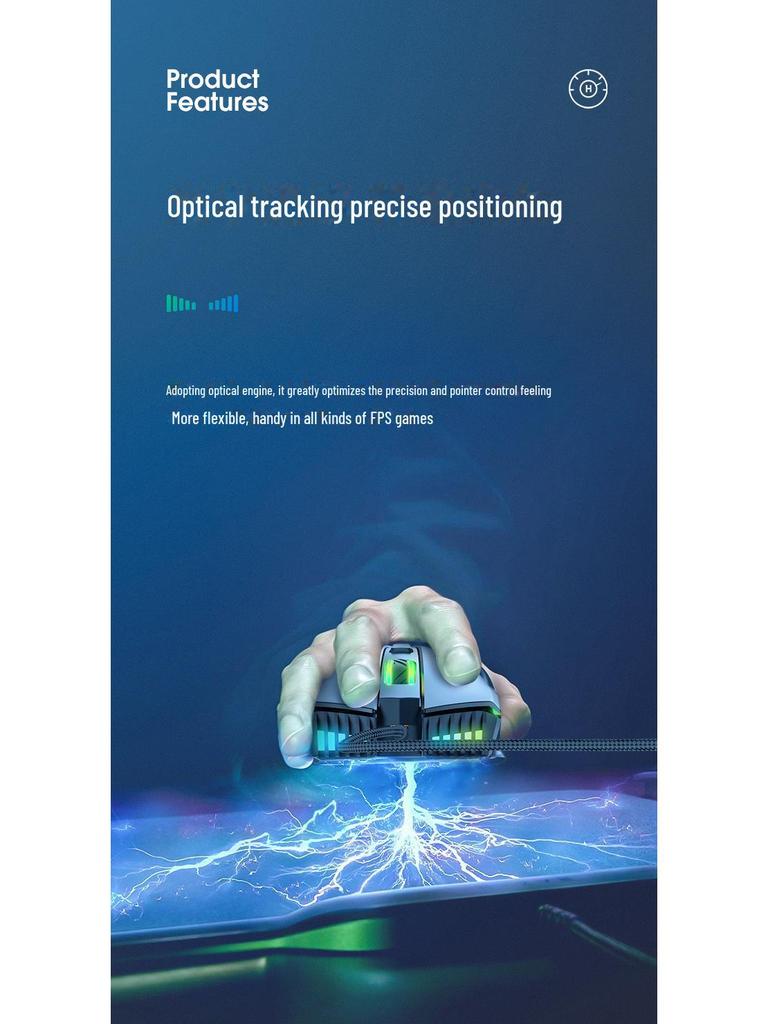 Cross-Border CW905 RGB Wired Gaming Mouse: 7-Key Macro Definition for Enhanced Gameplay