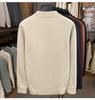 Men's Half-High Collar Jacquard Sweater with Velvet Lining - Warm, Skin-Friendly Knit Base Layer for Fall/Winter