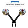 Bicycle Wide View Rearview Reflective Mirror with Clean Glass Surface - Spare Part