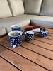 Coffee mug set K1 pattern - 100% handmade