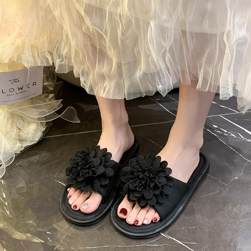 Mode Skor Tofflor Platta Blommor Tofflor Mode Tofflor Kvinnor Mjukt Gummi Lyx 2025 Blommiga Skor Tofflor Platta Blommor Lyx Tofflor