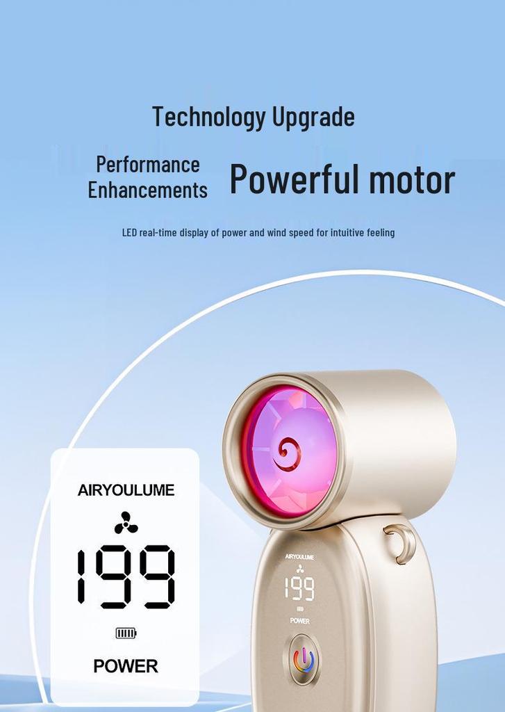 Turbo Handheld Mini Fan: High-Speed, USB Rechargeable, Long-Lasting Battery, Portable and Powerful for Outdoor Use