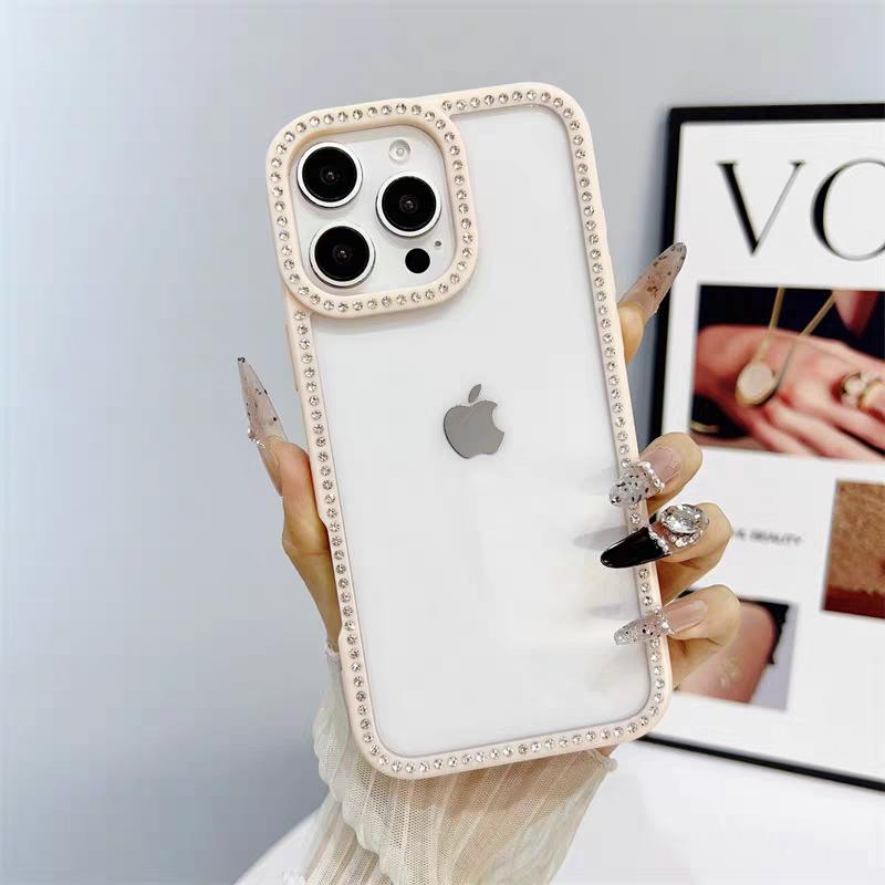 Diamond Shell Simple Ins Wind Suitable for Apple 16PROMAX Internet Celebrity Apple 15PRO All-inclusive Anti-drop Mobile Phone Case