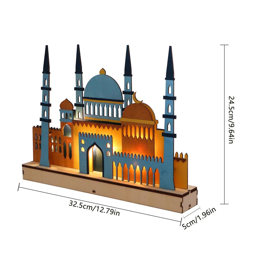 Cadou Islamic Decor Islamic Pentru Casă Decorațiuni Moschee Islamică Sculpturi Castel Figurine Lumini de Noapte Decor Eid Al Fitr