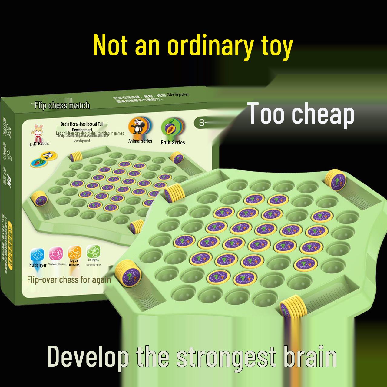 

Детские шахматы-битва животных: Настольная игра на память и концентрацию для детей 2-4 лет Fruits Pattern - Boxed