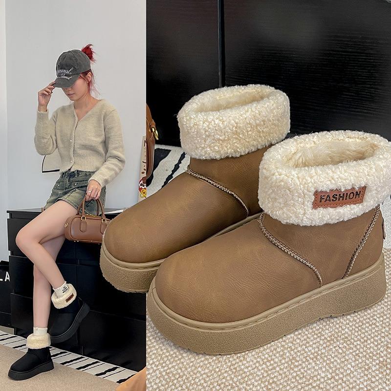 Snow boots women's winter winter velvet short boots thick-soled bread cotton boots women's