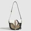 New Crossbody Bags Vintage PU Leather Underarm Shoulder Bags Mini Flap Contrast Color Saddle Bags Luxury Women's Handbags