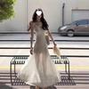 French Romantic High-End Slimming Summer Camisole Dress for Women - Elegant Body-Shaping Temperament Design Long Dress