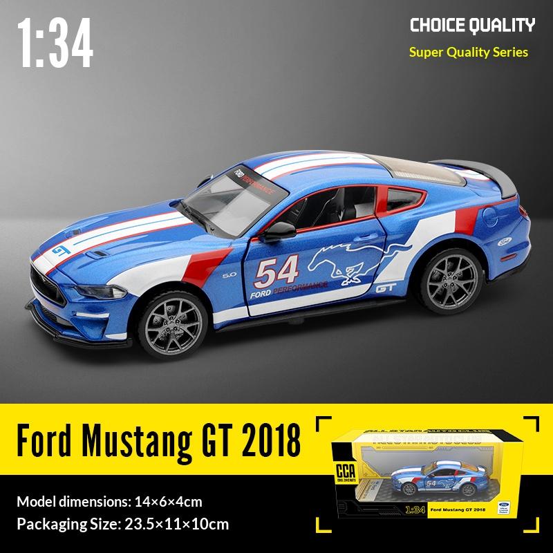 1/34 Scale Ford Mustang GT2018 Alloy Car Model Adult Collectible Toys Racing Car Model Ornament