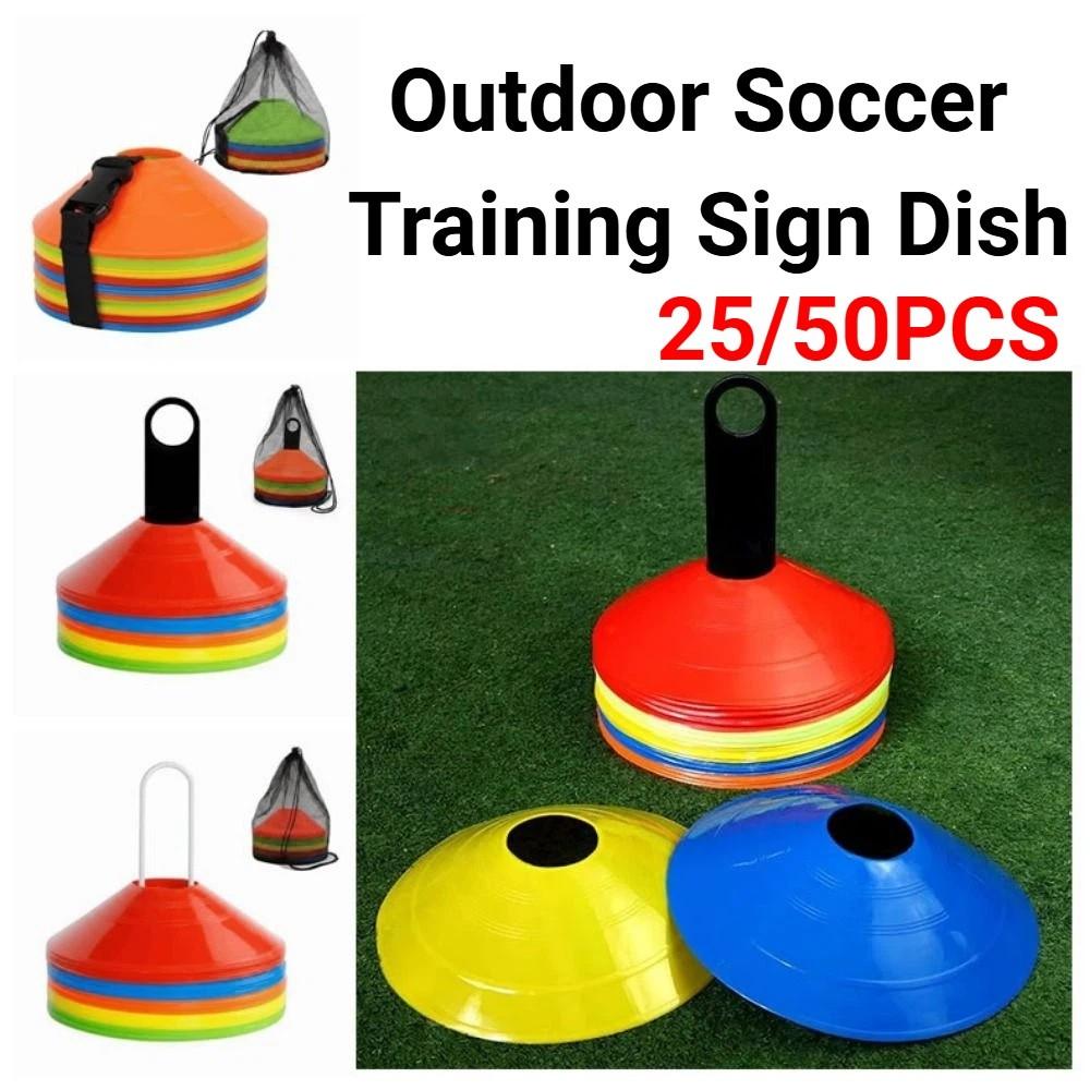 25/50Pcs Colorful Training Marker Cones Durable Soccer Cones  Football Training Equipment