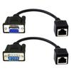 DB9 RS232 Male Female to RJ45 Female Port Ethernets CAT5 Couplers Extenders Adapters DB9 9Pin Connectors 15cm