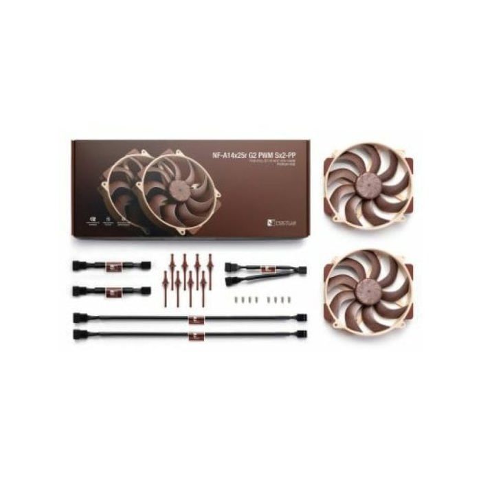 Ventilateur - NOCTUA - NF-A14x25r G2 PWM - Kit Push-Pull - 140mm - Marron