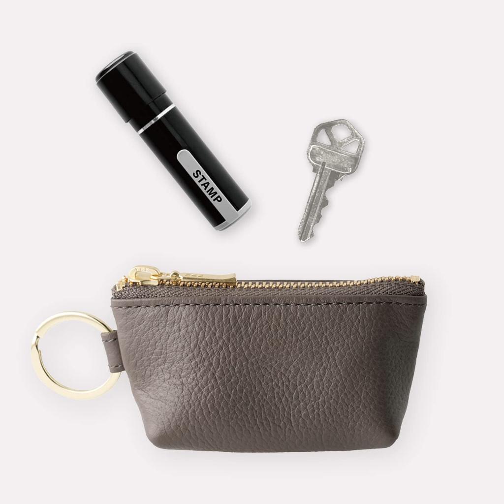 BS Solid Black Slip-on Pouch, Leather, OSL-2601