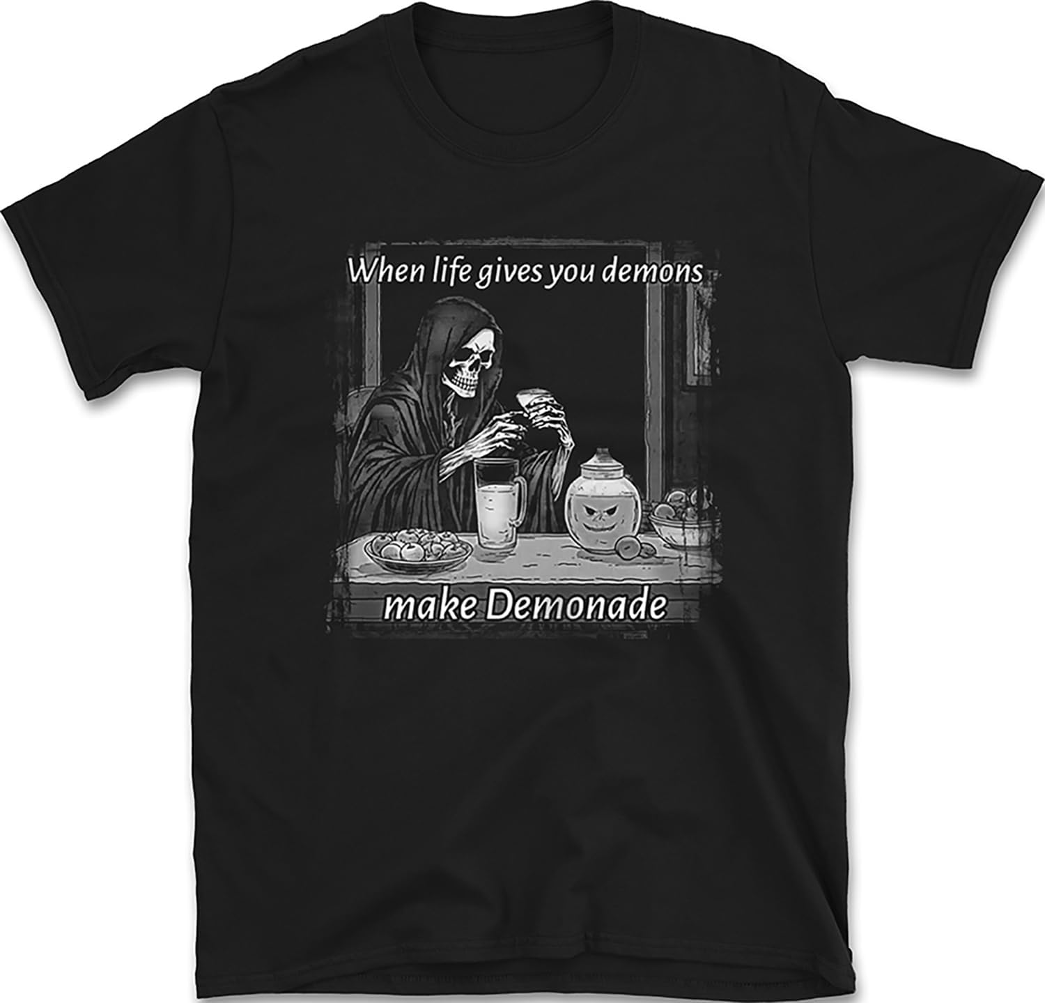 

Make Demonade Funny T-Shirt | Dark Humor Skeleton Meme Tee 5XL різнокольоровий