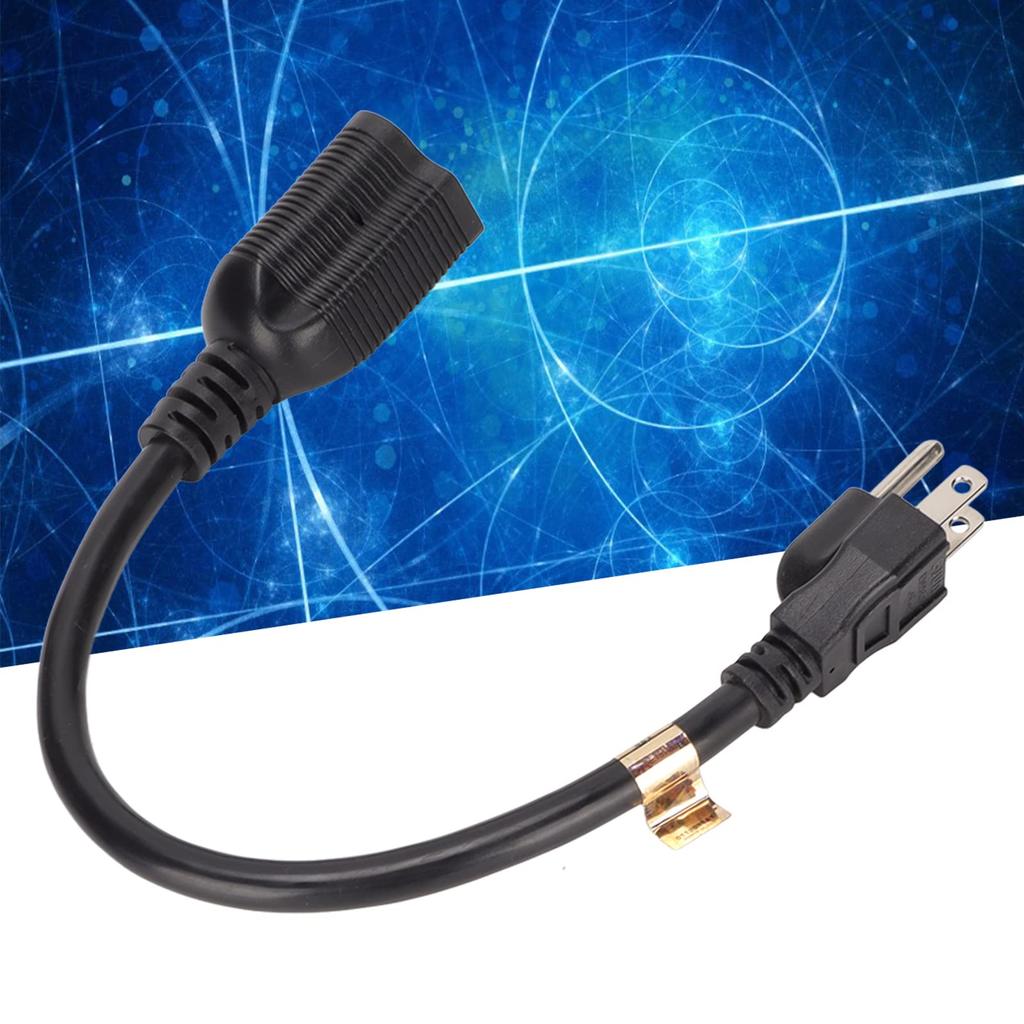 Nema 5-15P to 5-20R Adapter, Safe US Plug 125V Power Extension Cable (Plug and Play) for Computer