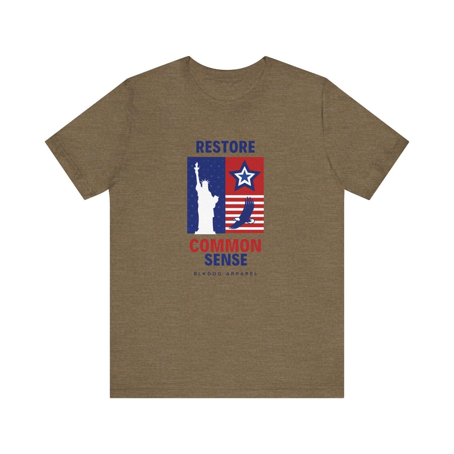 Restore Common Sense T-Shirt, Unisex Tee, Graphic Tee, Equality Shirt, Activist Apparel, Social Justice Clothing L