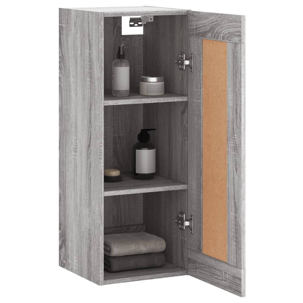 Wall Mounted Cabinet Grey Sonoma 34.5 x 34 x 90 cm Particleboard