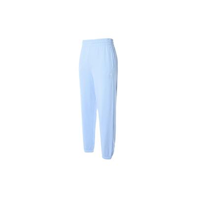 Original Enfärgade Broderad Logotyp Casual Ribbade Sportbyxor Dam Underdelar Ljusrosa Blå IK7687