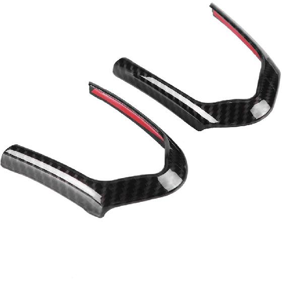 2 Stück Lenkradverkleidung, Auto-Panel-Rahmenverkleidung Kohlefaser-Abdeckung für F20 F22 F30 F F10 F06 F15 F16