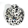 Nuevo Sombrero de Cowboy Occidental Estampado de Vaca Negro y Blanco Fabricante Sombrero de Copa Estampado Color Leche Sombrero de Jazz de Doble Cara