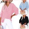 Women's Fashion Casual Long Sleeve POLO Neck Blouses & Shirts International Design