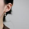 925 Silver Drop Earrings Hoop Pearl Leaf Vintage Irregular For Women Girl Gift Fashion Jewelry Dropship