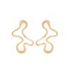 Minimalist Irregular Hollow Geometry Metal Stud Earrings Punk Statement Gold Color Earring Women's Charm Ear Jewelry