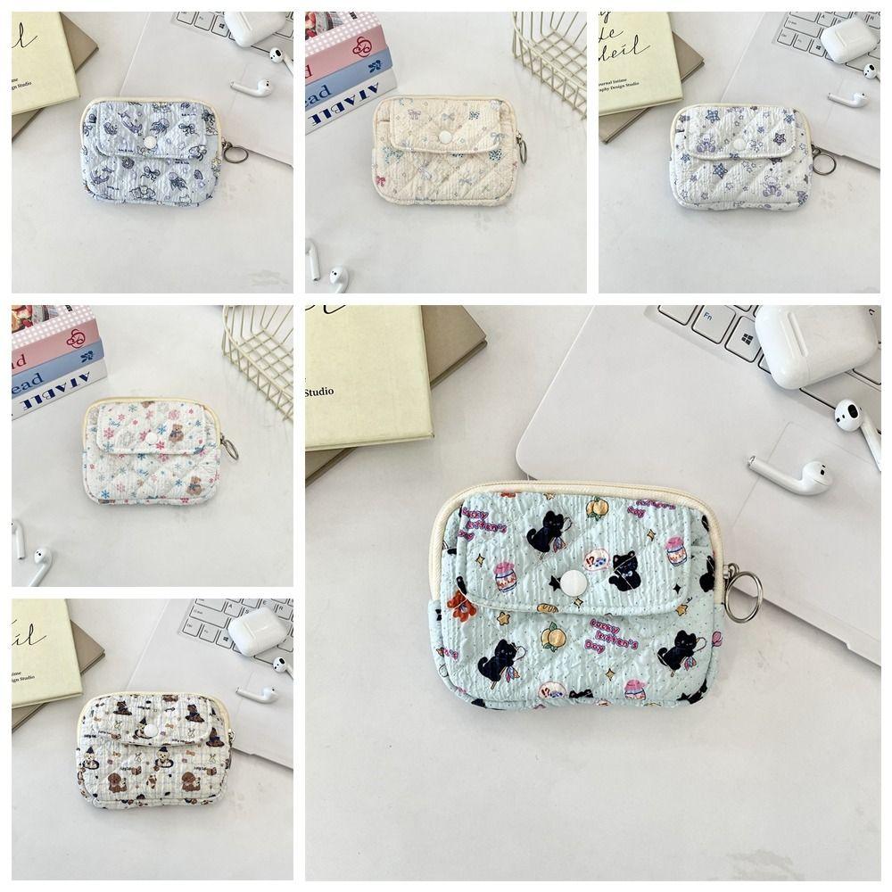 Multifuctional Mini Canvas Coin Purse Korean Style Sanitary Napkin Storage Bag Cute Wallet  Travel