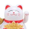 Feng Shui Lucky Cat Solar Powered Waving Maneki Neko Decoration Lucky Cat Statue for Home Shop Car