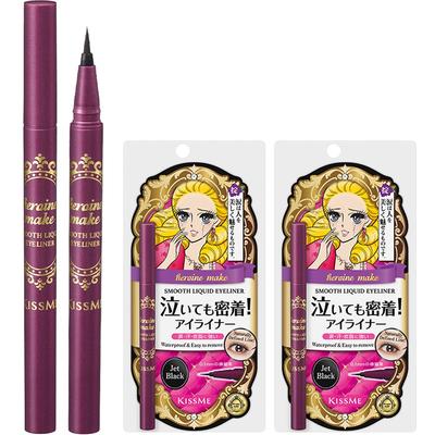 Kiss Me Heroine Make Smooth Liquid Eyeliner N 0,4ml, sügavmust, 2 tk.