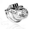 Metal Stainless Steel Chastity CB Flat Lock Patch Cage, Male Lock, Chastity Lock, Load-bearing Exercise Adult Sex Toy