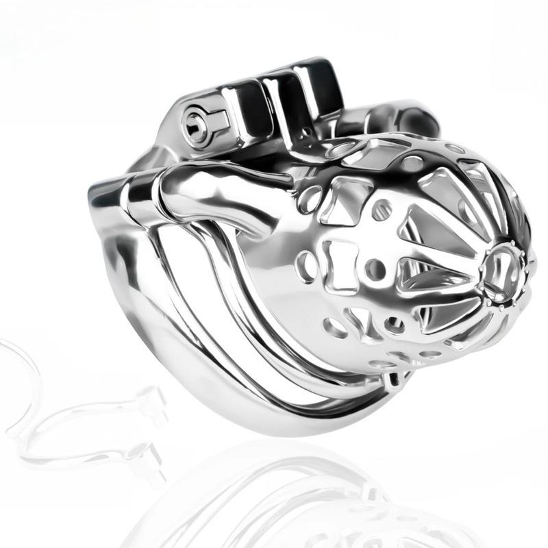 Metal Stainless Steel Chastity CB Flat Lock Patch Cage, Male Lock, Chastity Lock, Load-bearing Exercise Adult Sex Toy