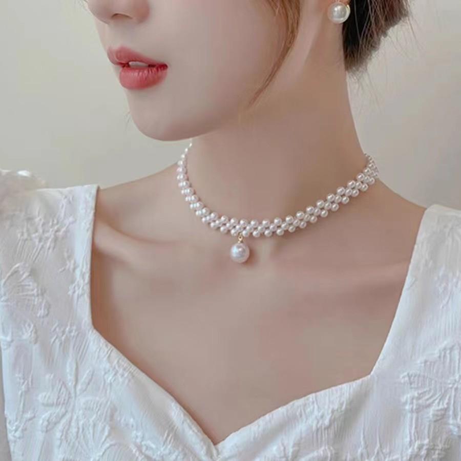 Retro Gothic Black Lace Clavicle Chain Exaggerated Women's Necklace