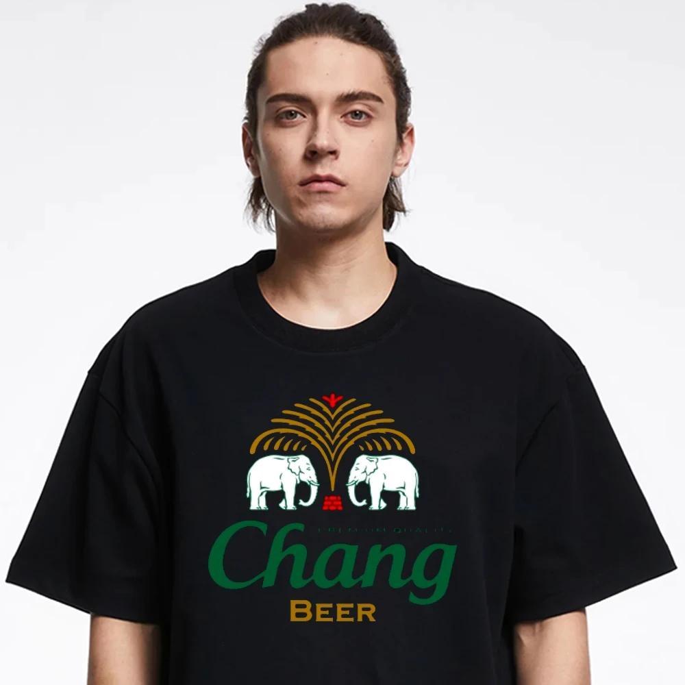 

Chang Beer Thai Drink T Shirt Singha Lao Leo Tiger Carabow Bali Gift New From US Harajuku Graphic T Shirts XXXXXL чорний